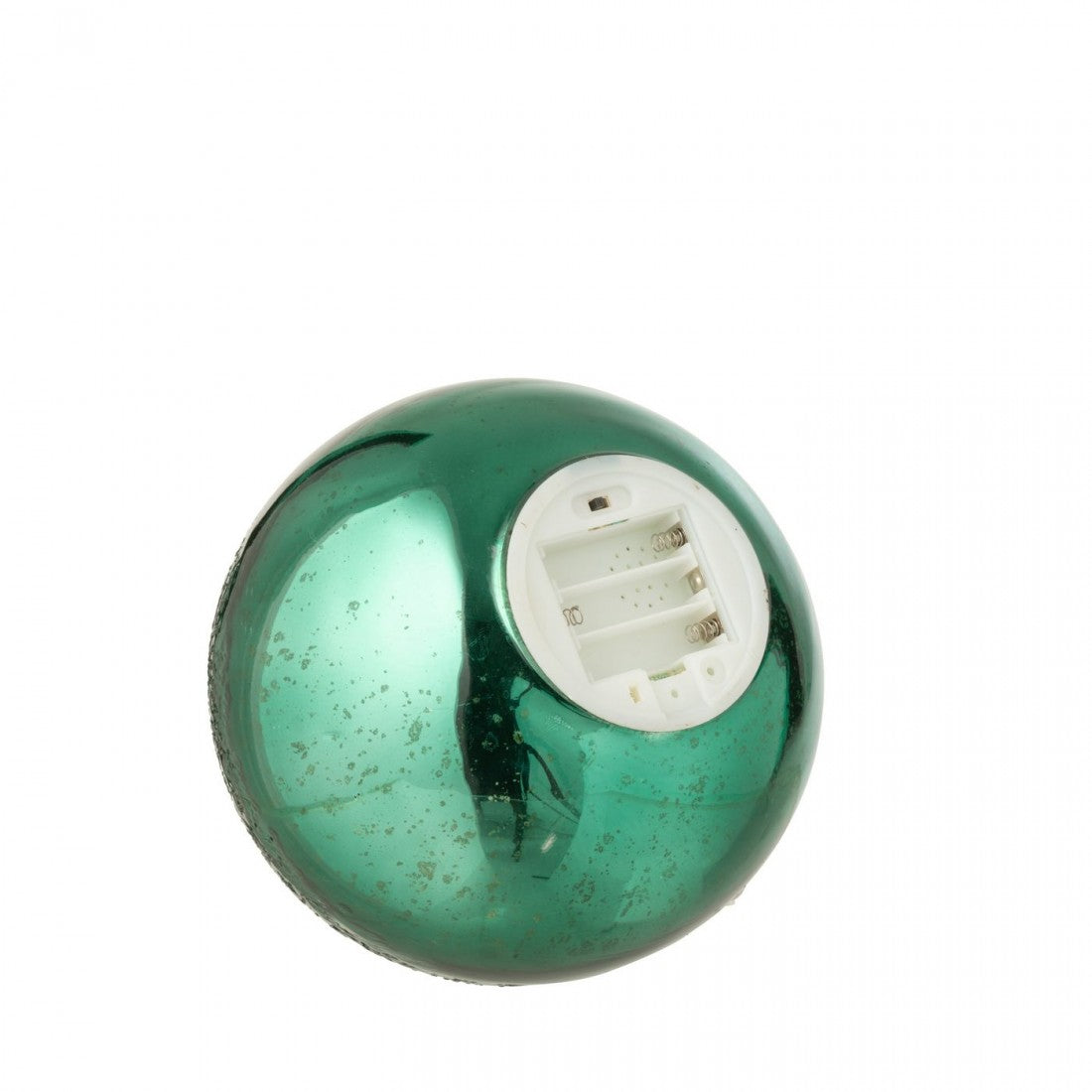 Boule LED Verre Craquelé Vert Lot de 2 J-Line
