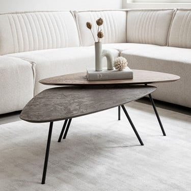 DTP Home Table basse Scala Plectro Earth Lot de 2