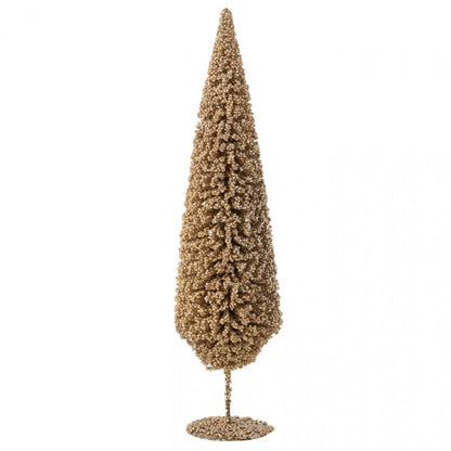 Sapin de Noël Bonnet couleur champagne Lot de 3 J-Line