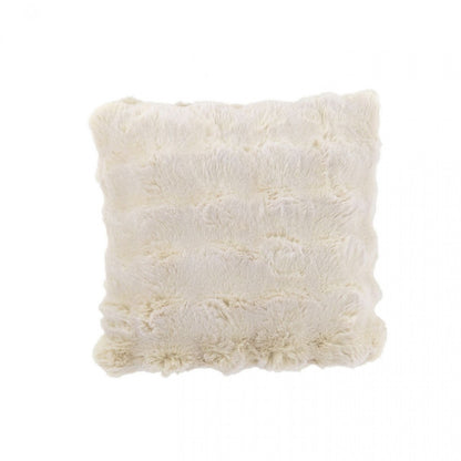 Coussin Wave Polyester Crème 45x45cm J-Line