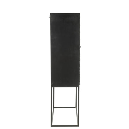 Meuble à linge Shanil Bois/Fer Noir J-Line