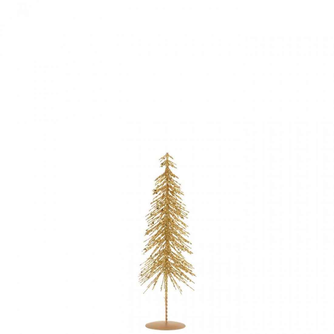 Sapin de Noël à paillettes en plastique couleur or, lot de 3 j-Line