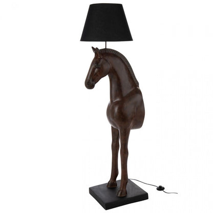 Lampadaire Tête de cheval Polyrésine Marron foncé J-Line