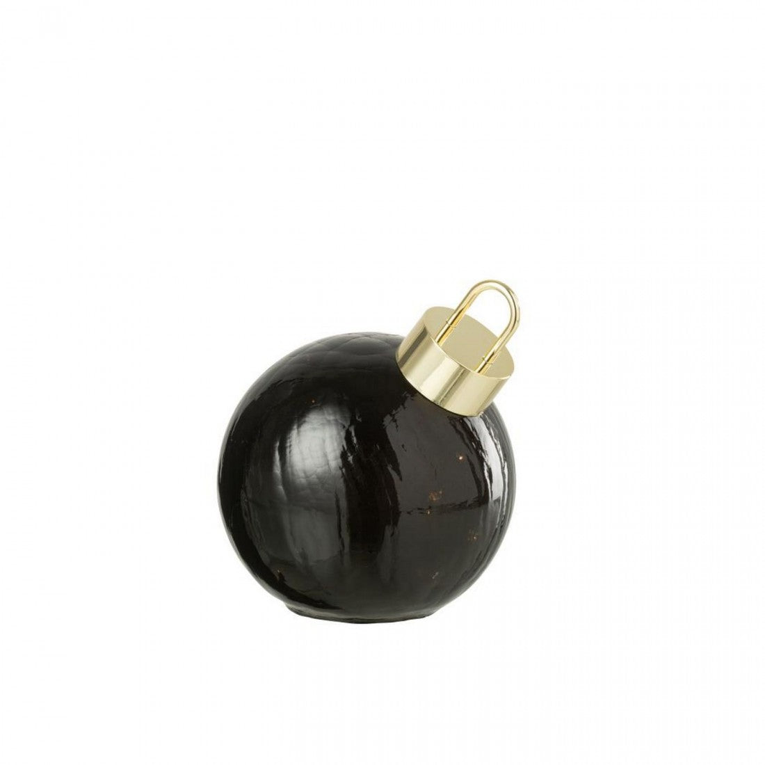 Boule de Noël LED Verre Noir Lot de 3 J-Line