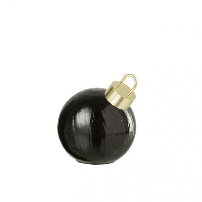 Boule de Noël LED Verre Noir Lot de 3 J-Line