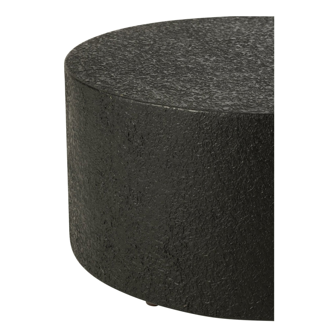Table basse cylindre MDF noir J-Line