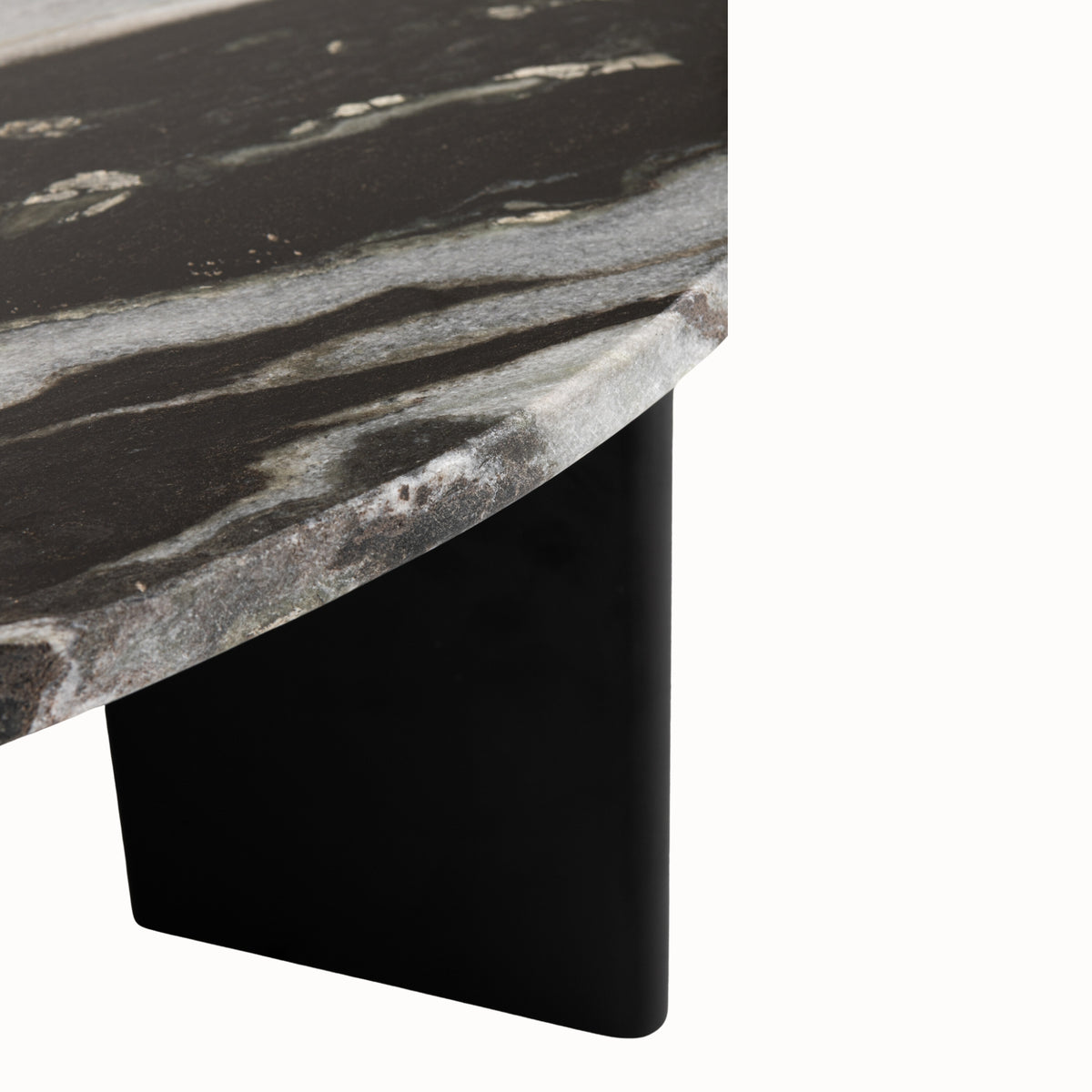 Table basse Mathilde Marbre Noir/Gris J-Line