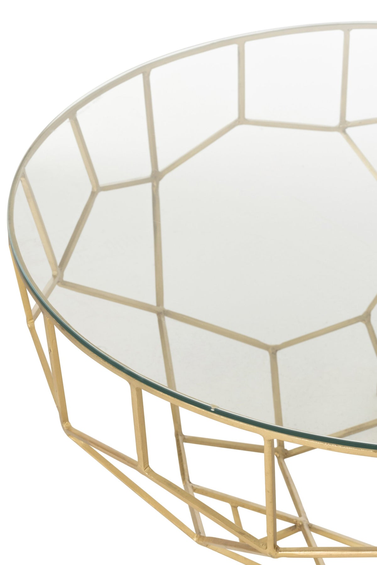 Table basse Moza Métal/Verre Or J-Line