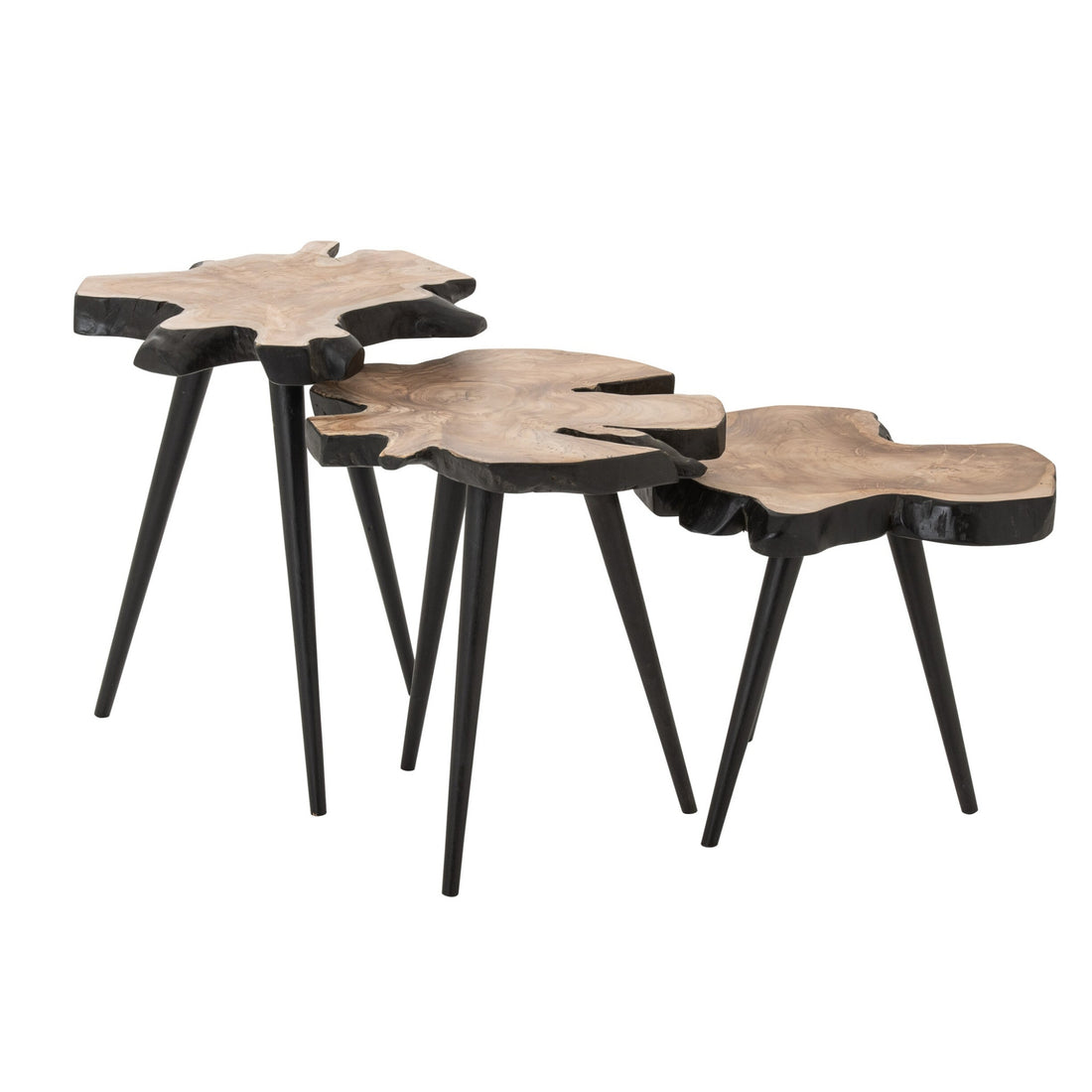 Table basse Teck naturel/noir J-Line