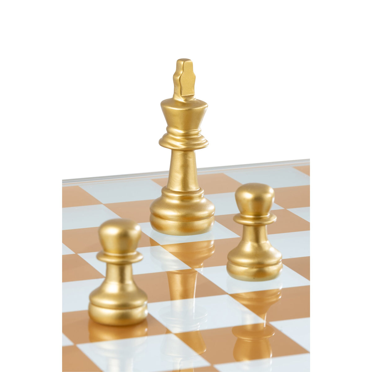 Jeu d’échecs en verre et polyrésine multicolore J-Line