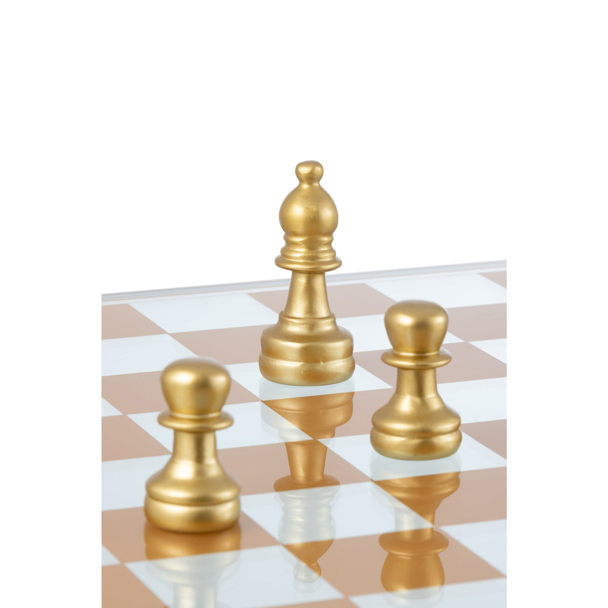 Jeu d’échecs en verre et polyrésine multicolore J-Line
