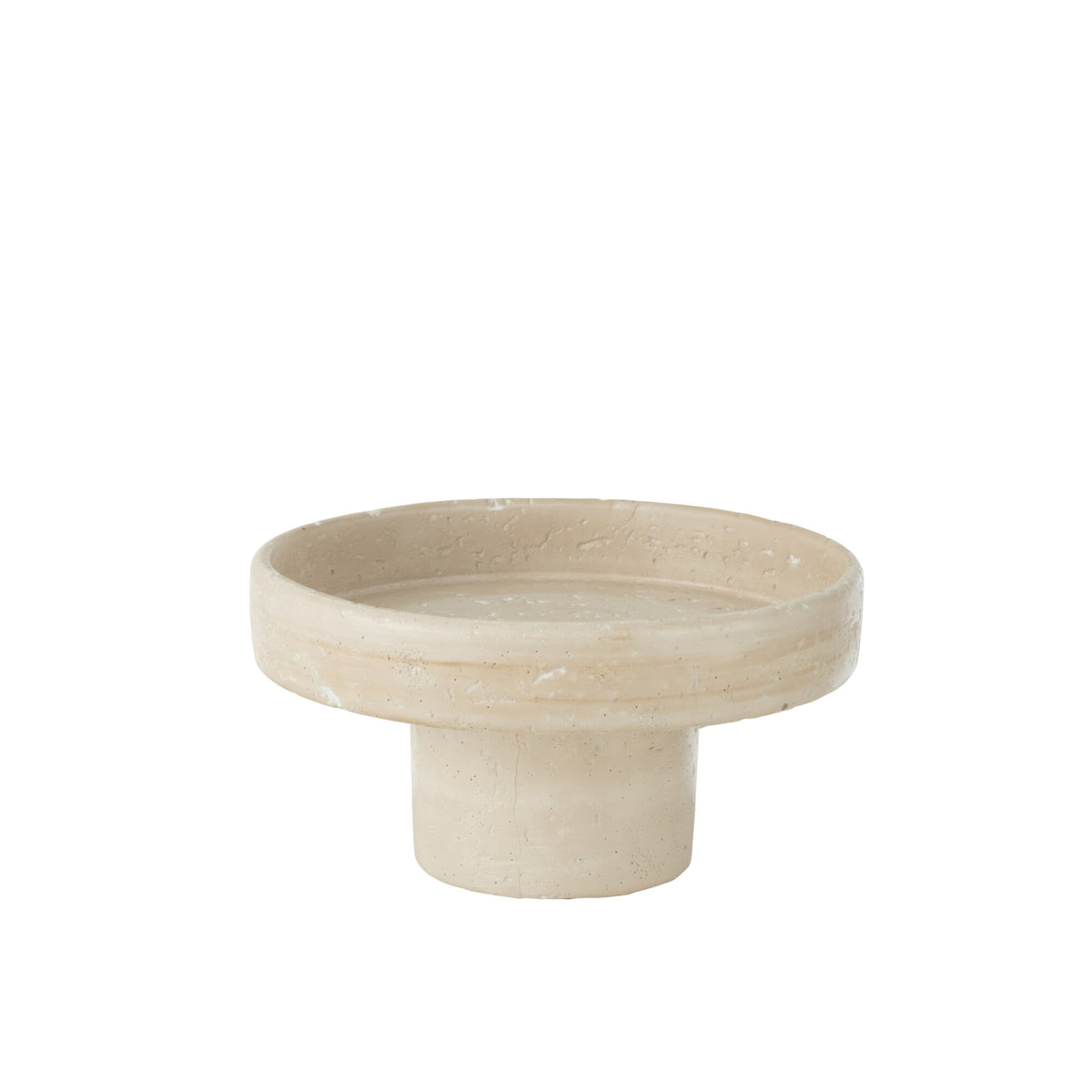 Coupe décorative Olina en ciment crème, petite
