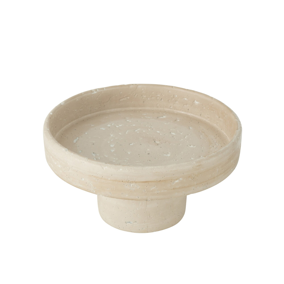 Coupe décorative Olina en ciment crème, petite