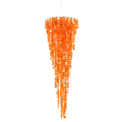 Suspension Coquillage Capiz Orange Large Ø80cm x H250cm J-Line