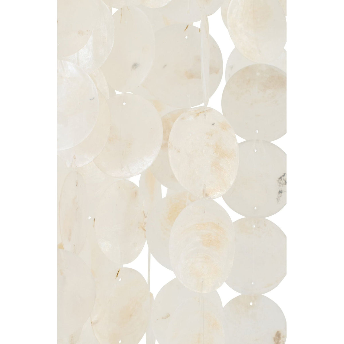 Suspension Coquillage Capiz Blanc Large Ø80cm x H250cm J-Line