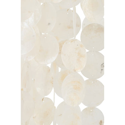 Suspension Coquillage Capiz Blanc Large Ø80cm x H250cm J-Line