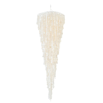Suspension Coquillage Capiz Blanc Large Ø80cm x H250cm J-Line