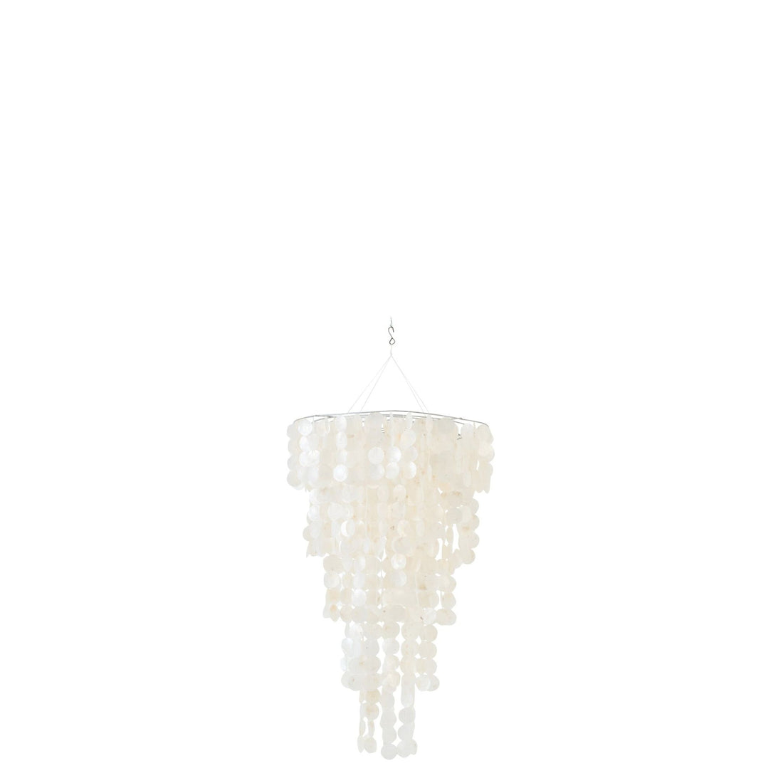 Suspension Coquillage Capiz Blanc Petit Ø60cm x H100cm J-Line