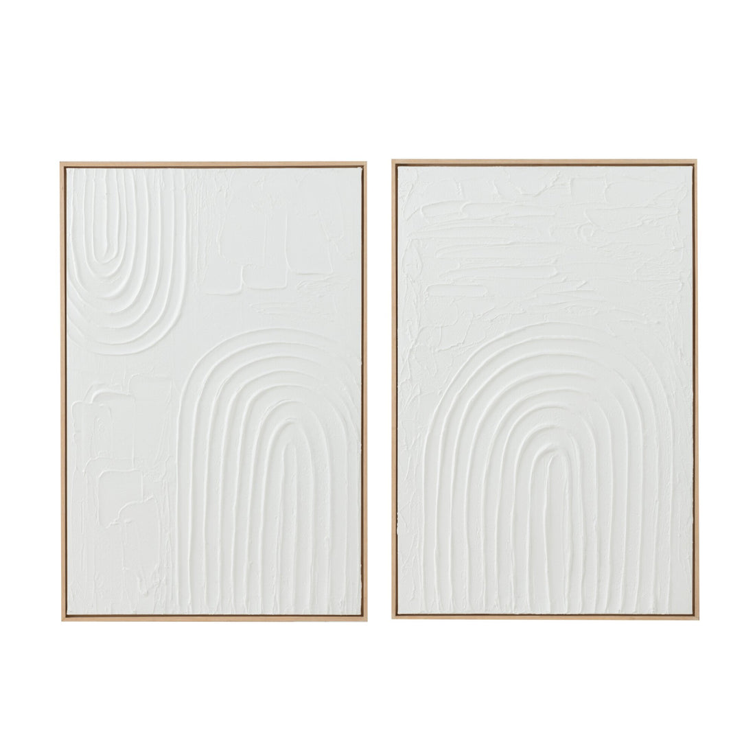 Tableau Elise sur toile blanche, lot de 2, J-Line