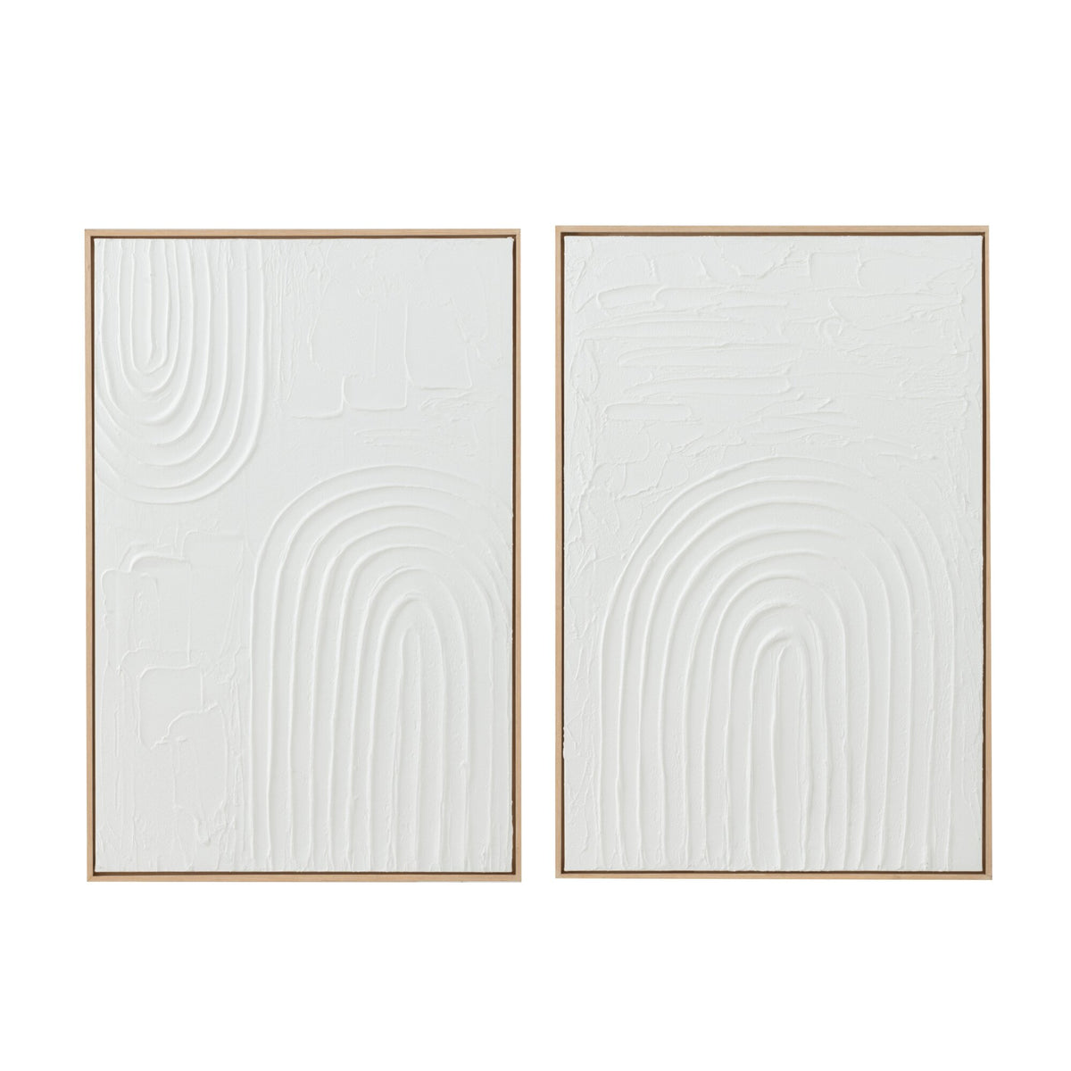 Tableau Elise sur toile blanche, lot de 2, J-Line