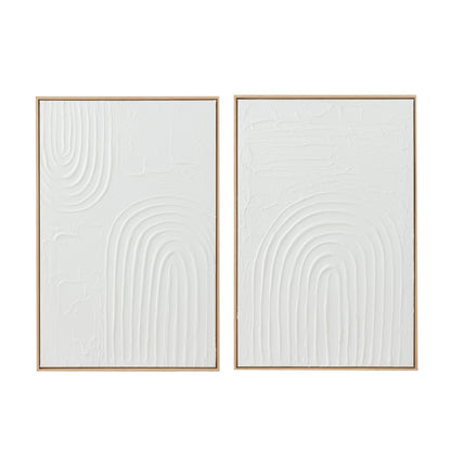 Tableau Elise sur toile blanche, lot de 2, J-Line