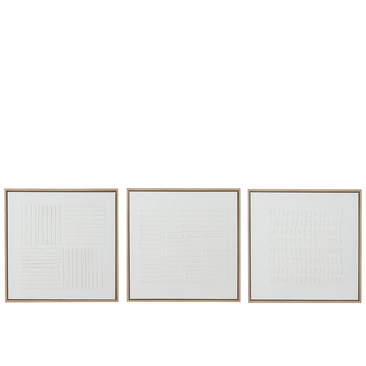 Lot de 3 toiles blanches Lines J-Line