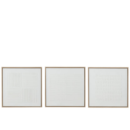 Lot de 3 toiles blanches Lines J-Line