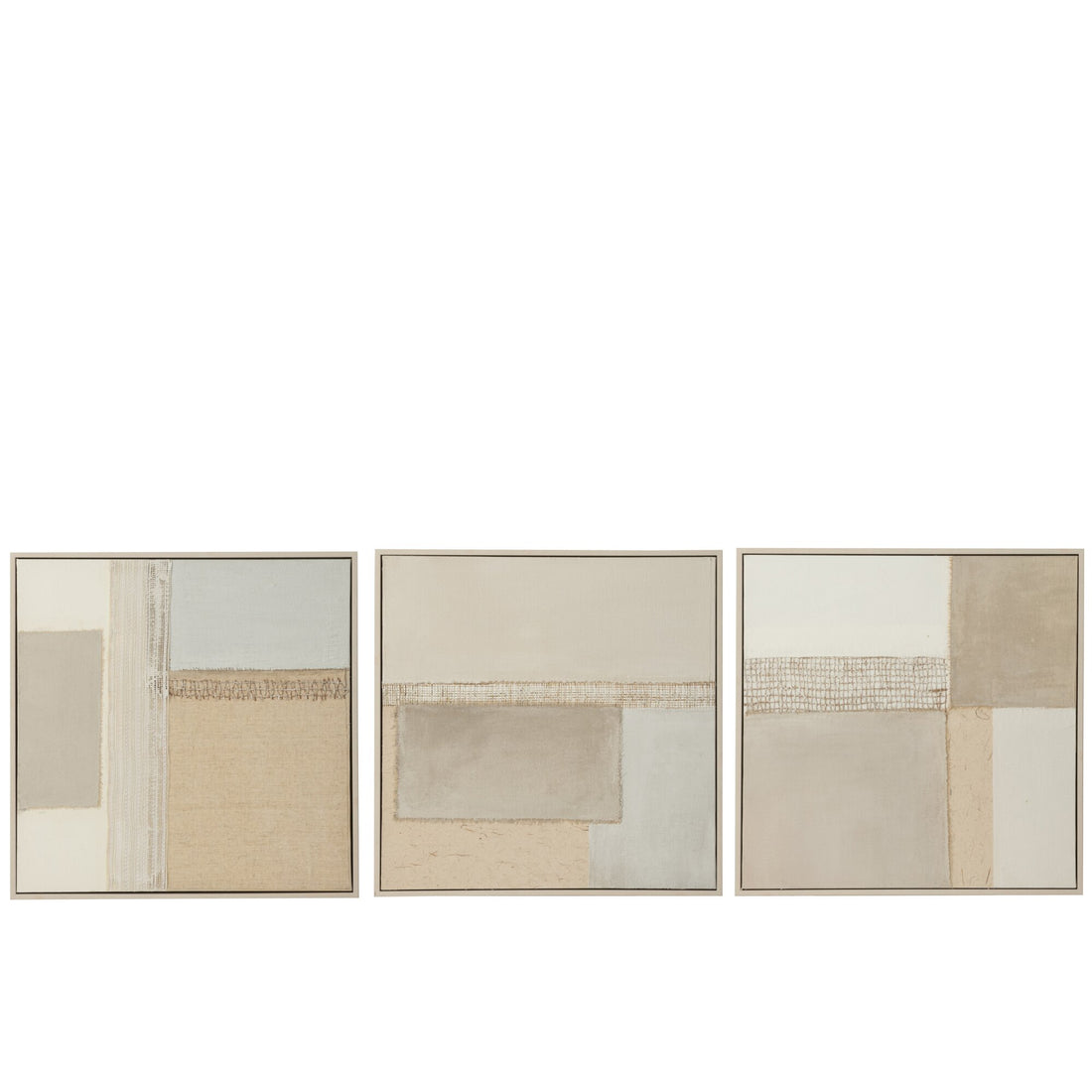 Tableau Tod Toile/Bois de pin Lot de 3 J-LIne