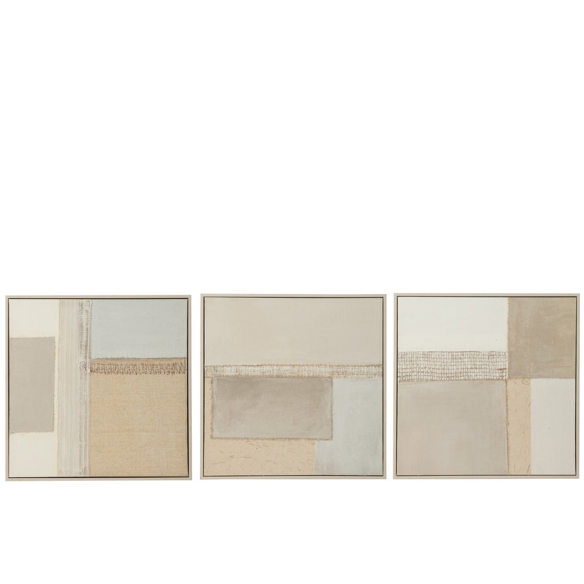 Tableau Tod Toile/Bois de pin Lot de 3 J-LIne
