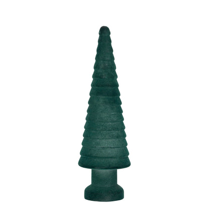 Set Van 2 Alezay Kerstbomen Glas Geribbeld Donkergroen van PTMD, Alezay Kerstboom Large uit de set los op witte achtergrond