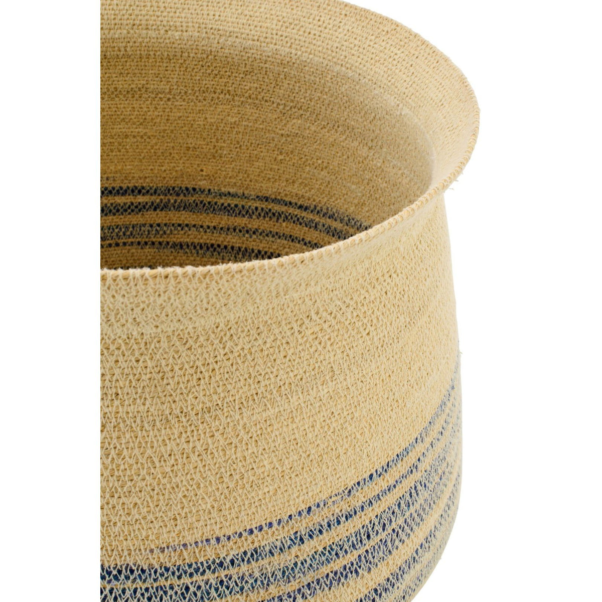 Lot de 2 Paniers en Jute Rayé Naturel/Bleu J-Line