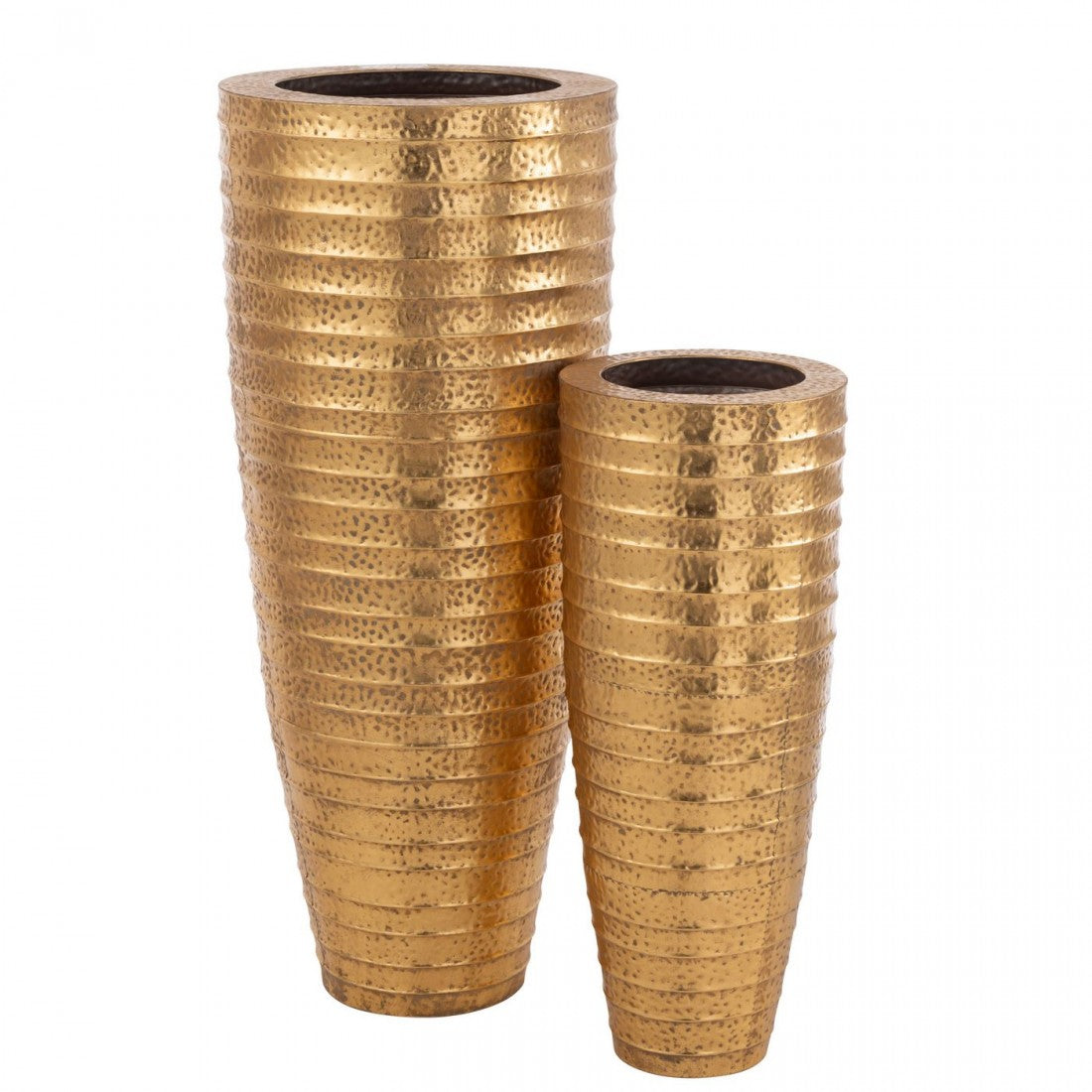 Lot de 2 vases en métal Égypte métal doré J-Line