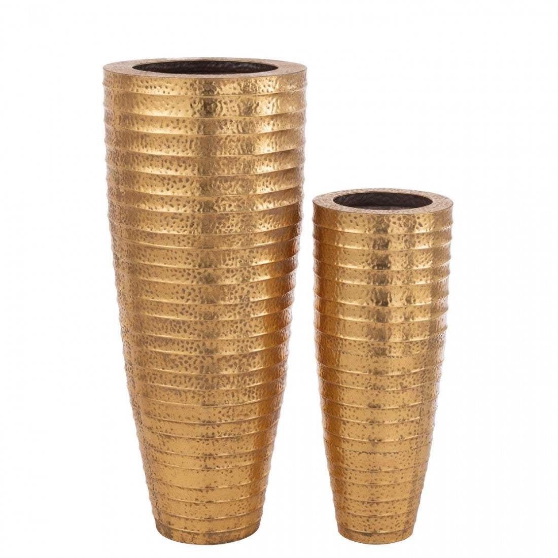 Lot de 2 vases en métal Égypte métal doré J-Line