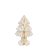 Kerstboom Vouwbaar Papier Gebroken Wit Medium uit de set van J-Line, papieren kegel van 40 cm