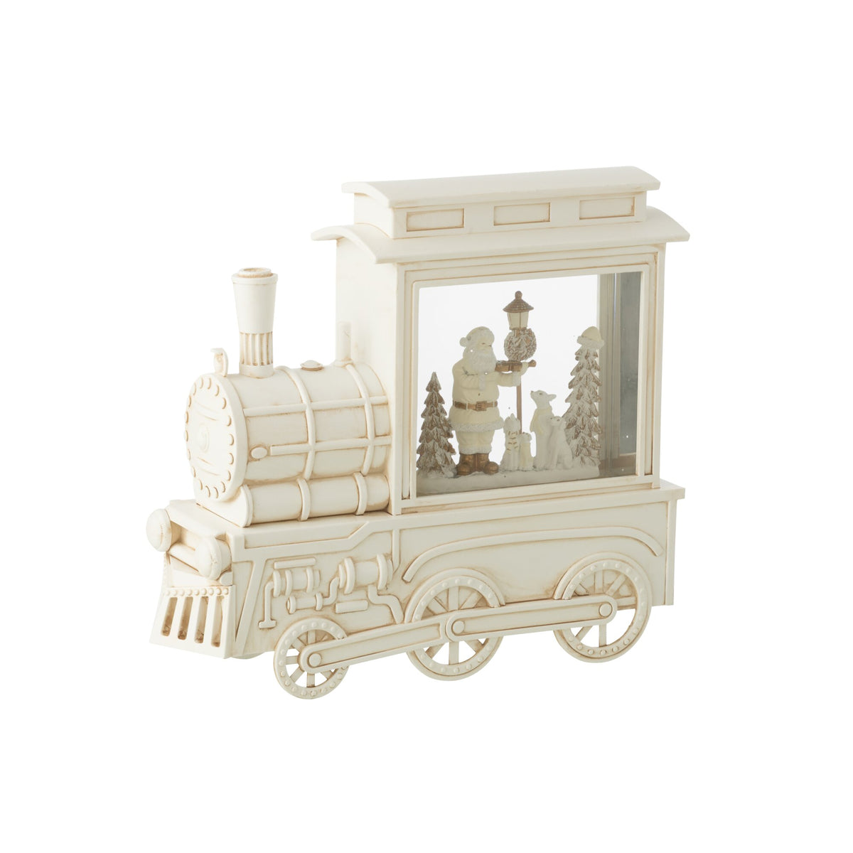 Boule à neige Locomotive Plastique Blanc H26cm J-Line
