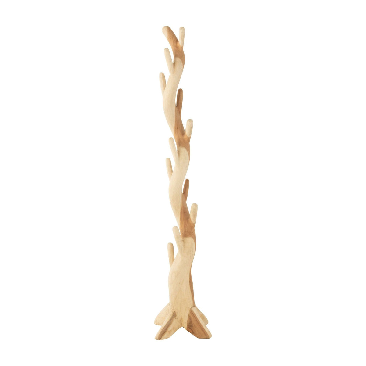 Porte-manteau sur pied en teck naturel J-Line
