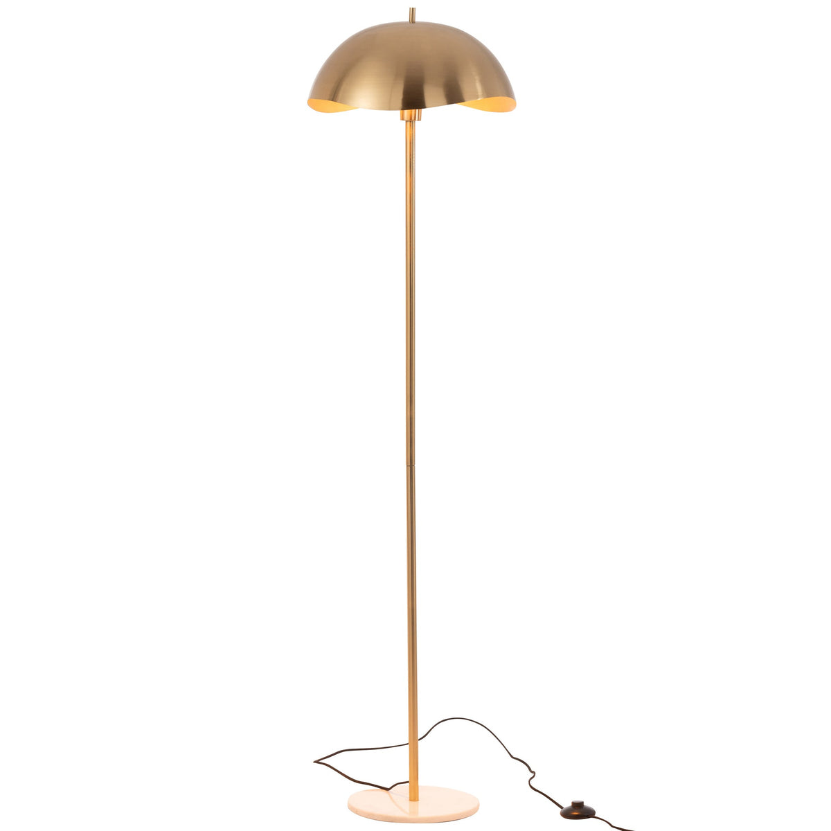 Lampadaire Métal/Marbre Or J-Line