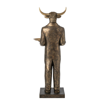Stier Serveur Polyrésine Marron foncé H165cm J-Line