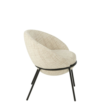 Stoel Ijzer Beige/Zwart J-Line
