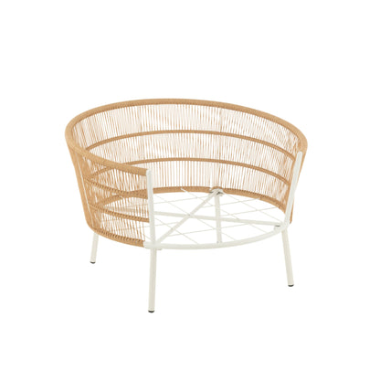 Chaise Joa Métal/Rotin Blanc J-Line