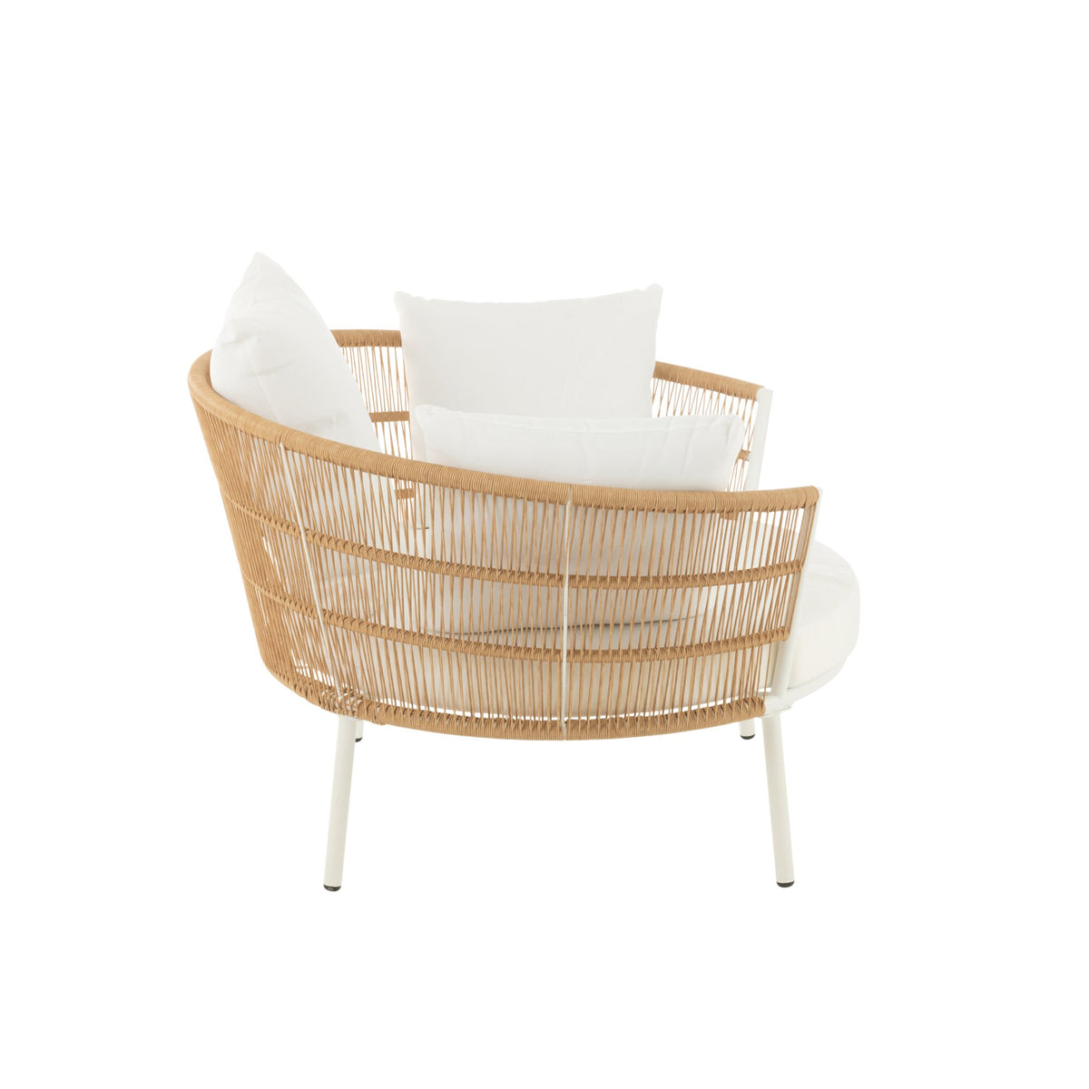 Chaise Joa Métal/Rotin Blanc J-Line