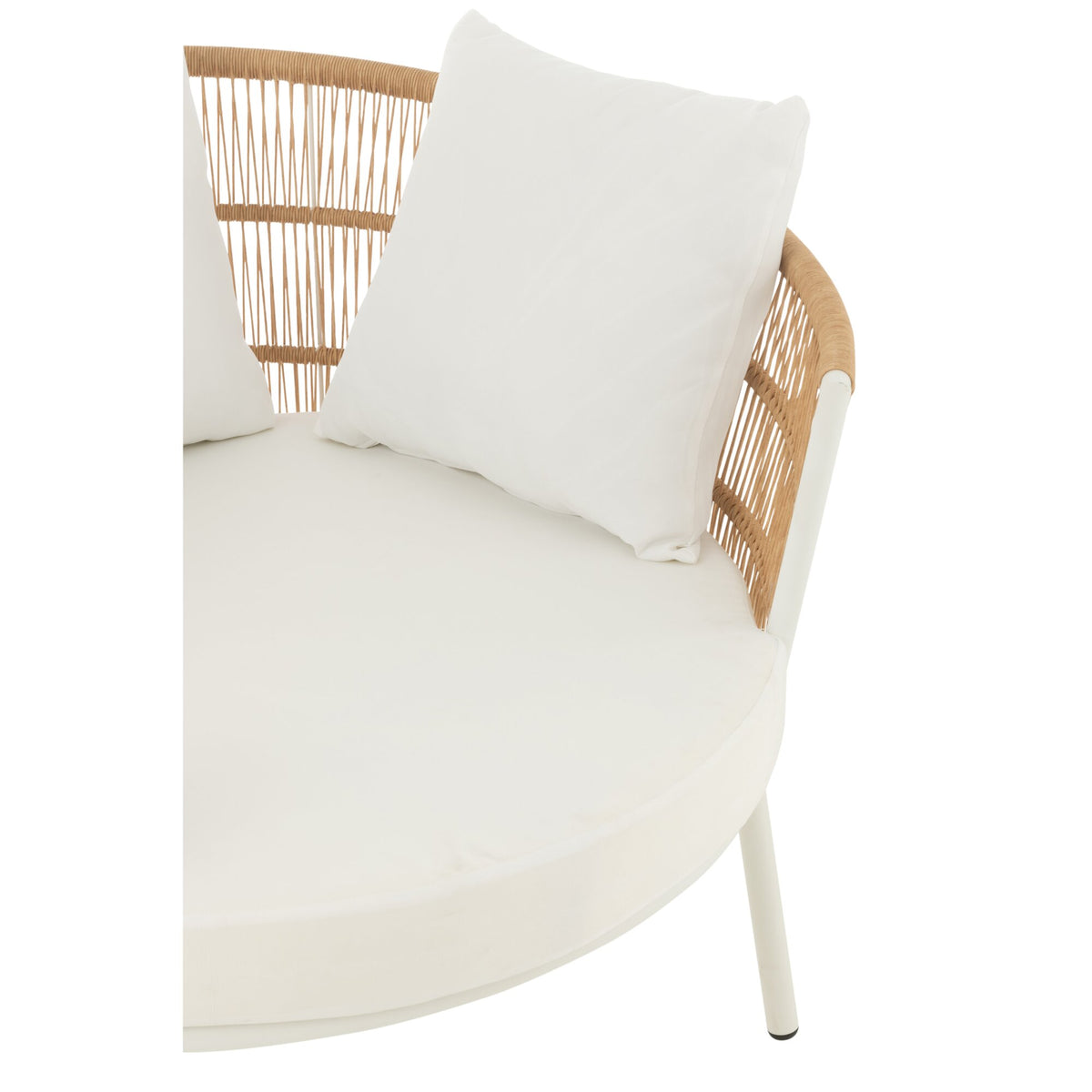 Chaise Joa Métal/Rotin Blanc J-Line