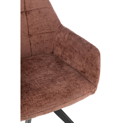 Chaise Louna Fer/Acrylique Marron J-Line