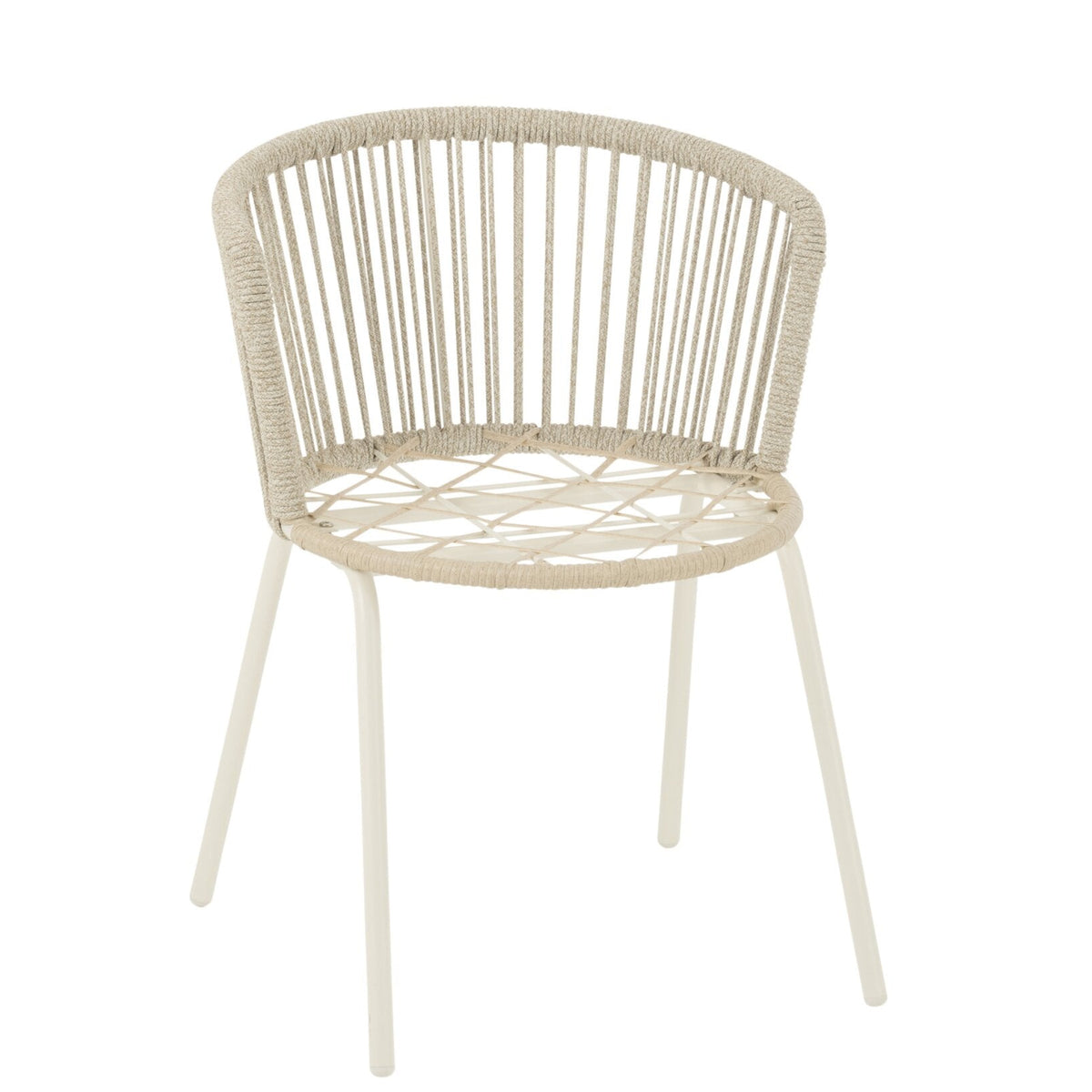 Chaise Toa Métal/Corde Grise J-Line