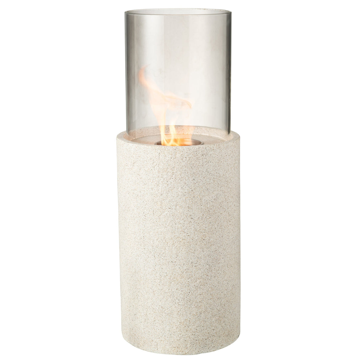 Cheminée de table Bioéthanol Ronde Grise Ø23x65cm