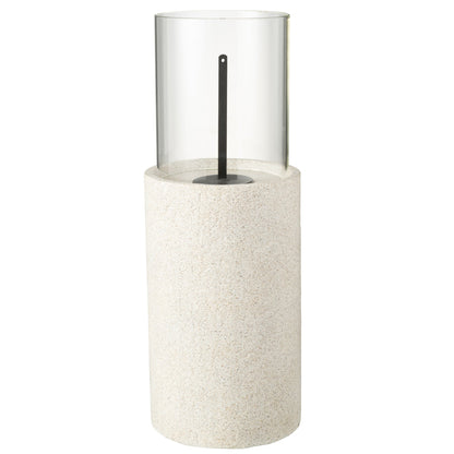 Cheminée de table Bioéthanol Ronde Grise Ø23x65cm