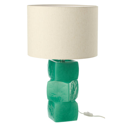 Lampe de table 3 cubes en verre vert foncé J-Line