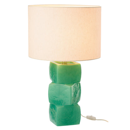 Lampe de table 3 cubes en verre vert foncé J-Line