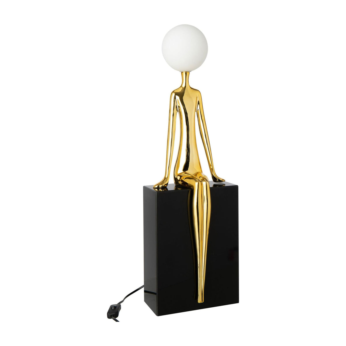 Lampe de table Silhouette assise Métal Or/Noir J-Line