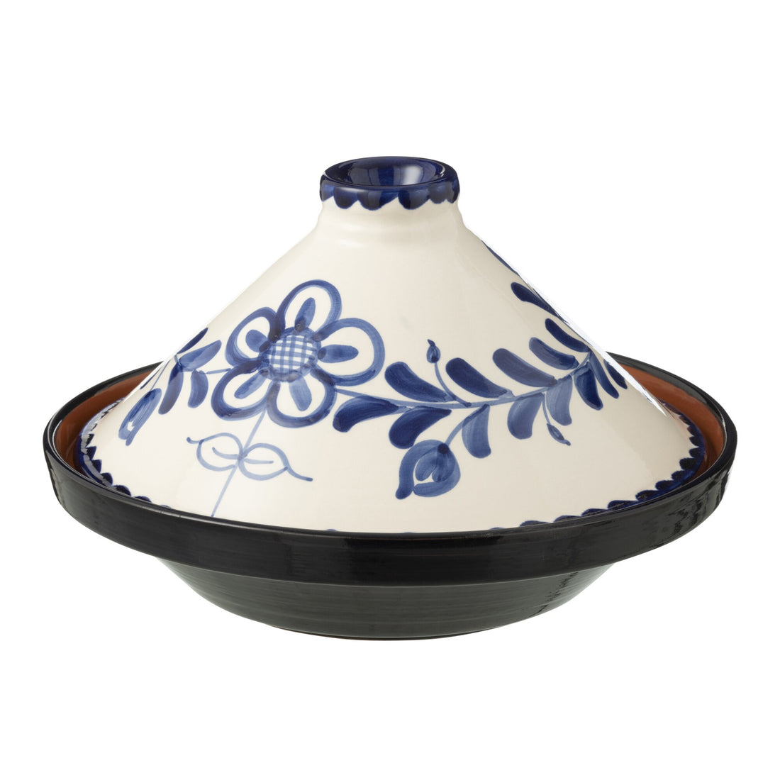 Tagine motif Grenade Bleu cobalt/Blanc Céramique J-Line